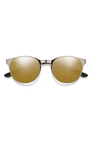 Smith Eastbank 52mm ChromaPop Polarized Round Sunglasses in Brushed Gunmetal /Bronze at Nordstrom