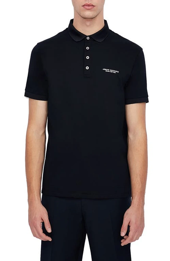 Armani Exchange Milano/New York Logo Polo Navy at Nordstrom,