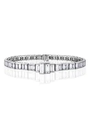 Mindi Mond Icon Diamond Lovers Line Bracelet in Platinum at Nordstrom, Size 6.75