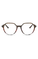 Ray-Ban Thalia 49mm Small Round Optical Glasses in Brown Gradient at Nordstrom