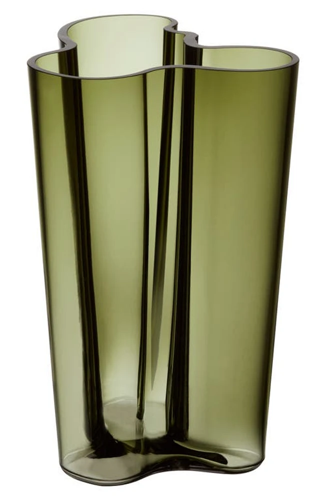 Iittala Alvar Aalto Finlandia Crystal Vase in Moss Green at Nordstrom