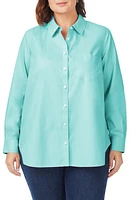 Foxcroft Boyfriend Cotton Blouse at Nordstrom,