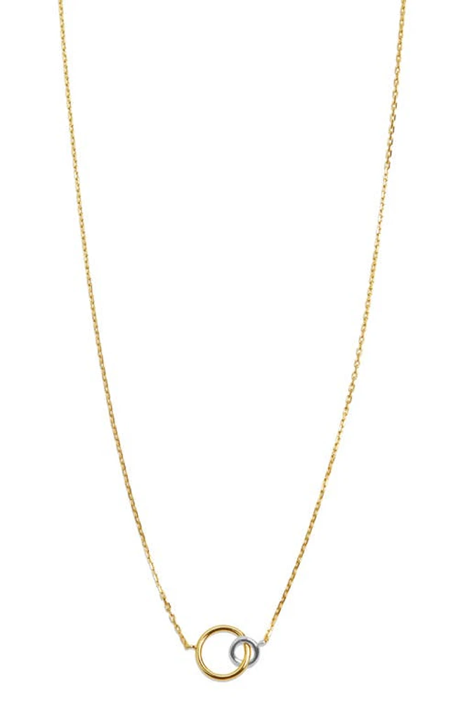 Argento Vivo Sterling Silver Interlock Pendant Necklace in Gold/Silver at Nordstrom