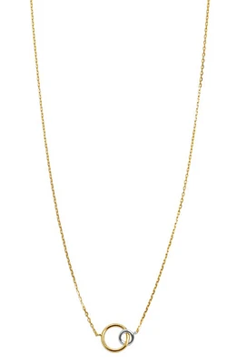 Argento Vivo Sterling Silver Interlock Pendant Necklace in Gold/Silver at Nordstrom