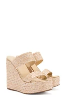 Larroudé Pamela Platform Wedge Sandal Natural at Nordstrom,