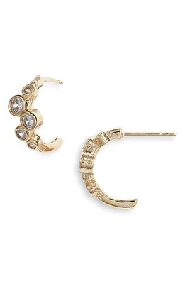 Set & Stones Dottie Cubic Zirconia Hoop Earrings in Gold at Nordstrom