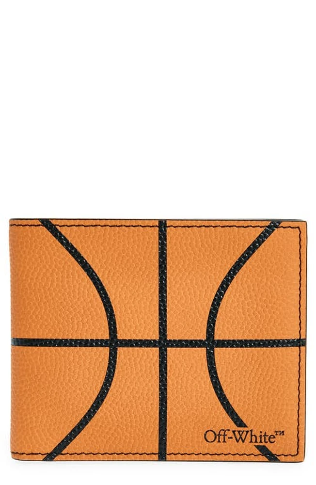 Off-White Basketball Leather Bifold Wallet in Orange A Black at Nordstrom