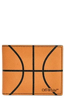 Off-White Basketball Leather Bifold Wallet in Orange A Black at Nordstrom