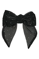 L. Erickson Marigold Crystal Bow Barrette in Black/Diamond at Nordstrom