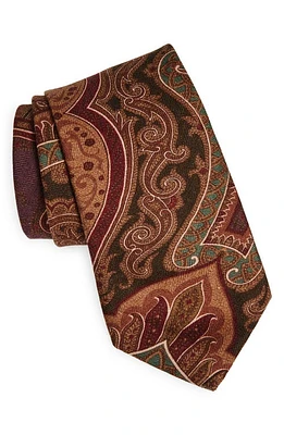 Ralph Lauren Purple Label Antique Paisley Silk Tie in Brown Multi at Nordstrom