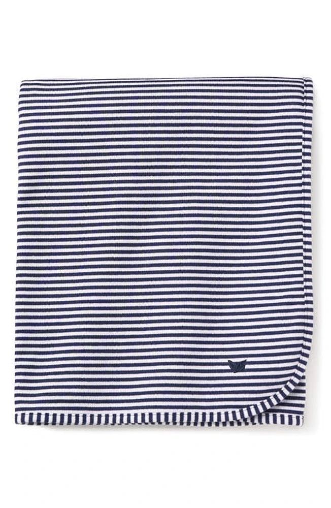 Petite Plume Pima Cotton Baby Blanket in Navy at Nordstrom