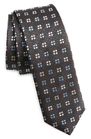 BOSS Geometric Silk Tie in Medium Grey at Nordstrom