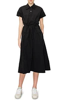 MELLODAY Drawstring Waist Midi Shirtdress at Nordstrom,