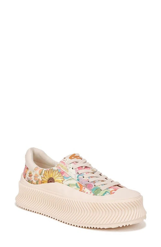 Circus NY by Sam Edelman Tatum Flower Platform Sneaker Orange/Vanilla Bean Multi at Nordstrom,