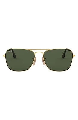 Ray-Ban 'Caravan' 55mm Sunglasses in Gold/Dark Green at Nordstrom