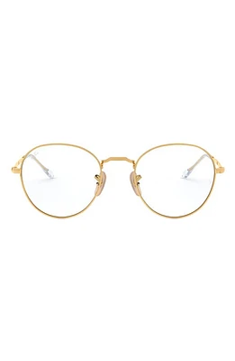 Ray-Ban 49mm Round Optical Glasses in Gold at Nordstrom