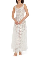 Dress the Population Anabel Semisheer Sweetheart Neck Gown at Nordstrom,