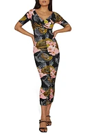 Favorite Daughter The Bad Decisions V-Neck Body-Con Dress Hawaiian Vacay at Nordstrom,