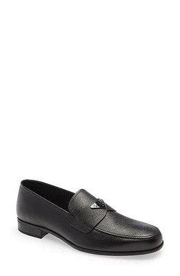 Prada Triangle Logo Loafer Black at Nordstrom,