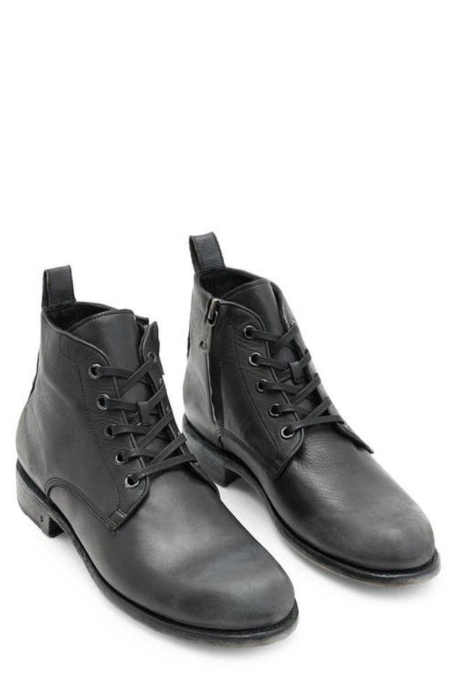 John Varvatos Moto Lace-Up Boot Licorice at Nordstrom,