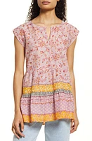 beachlunchlounge Jessa Border Print Cotton Top at Nordstrom,