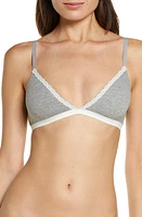 Skarlett Blue Adorned Cotton Blend Bralette at Nordstrom,