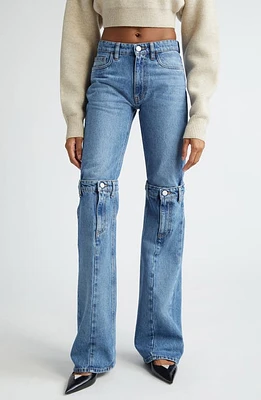 Coperni Open Knee Denim Jeans Washed Blue at Nordstrom,