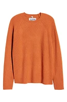 Schott NYC Ribbed Raglan Sleeve Wool Sweater at Nordstrom,