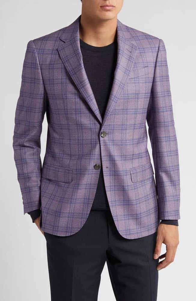 Emporio Armani G-Line Plaid Sport Coat at Nordstrom