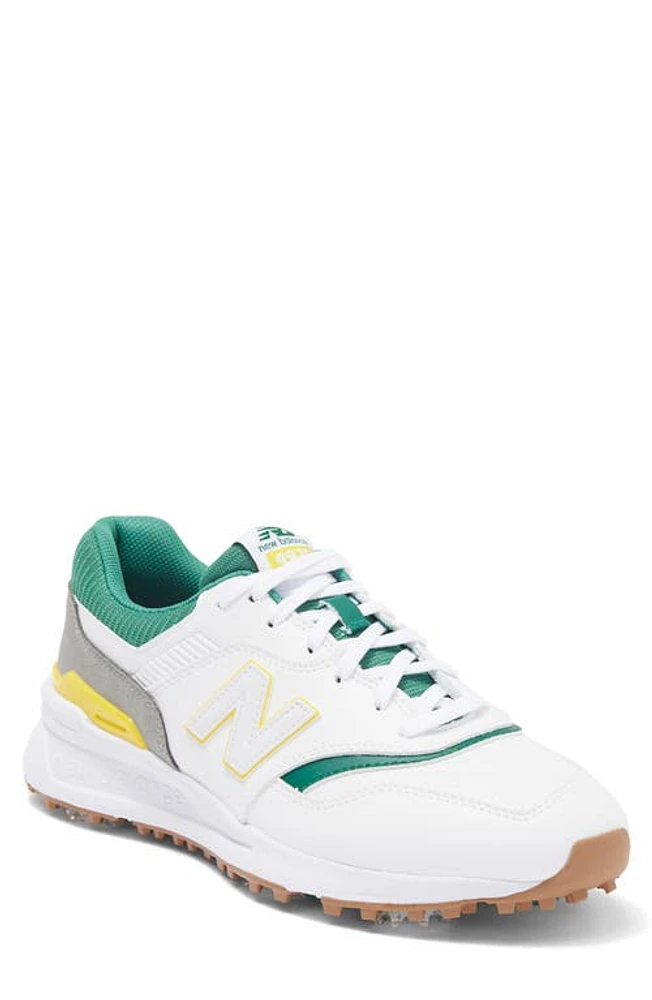 NEW BALANCE GOLF 997 Waterproof Golf Shoe in White /Multi at Nordstrom, Size 12