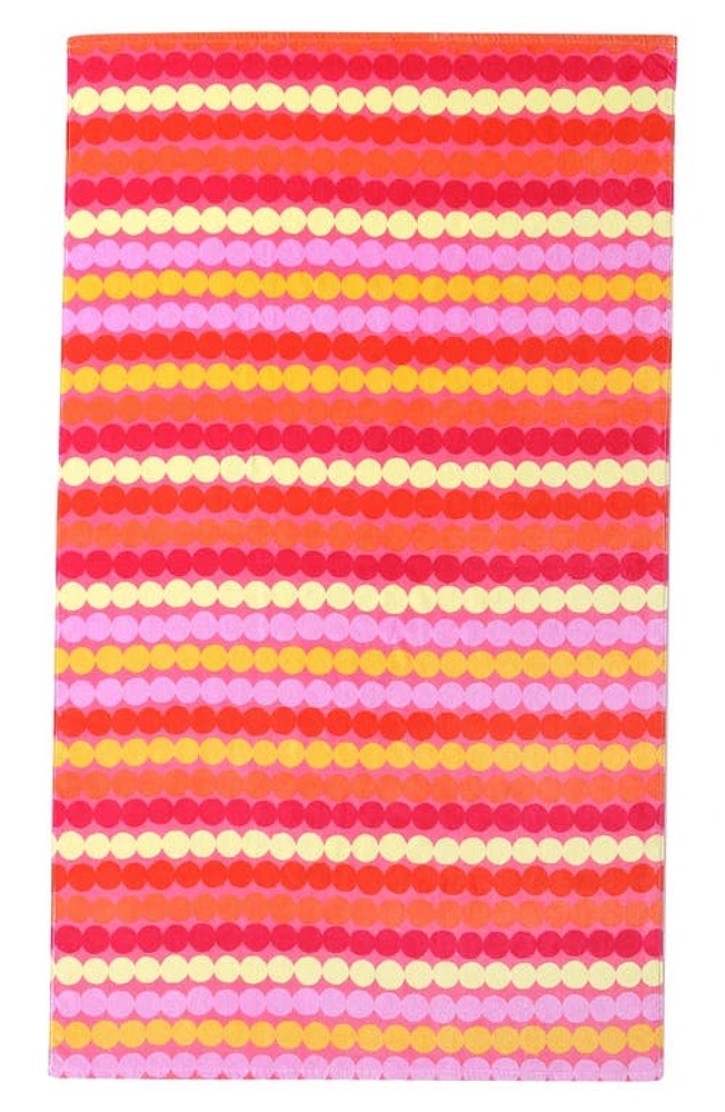 Marimekko Rasymatto Dot Print Beach Towel in Pink at Nordstrom