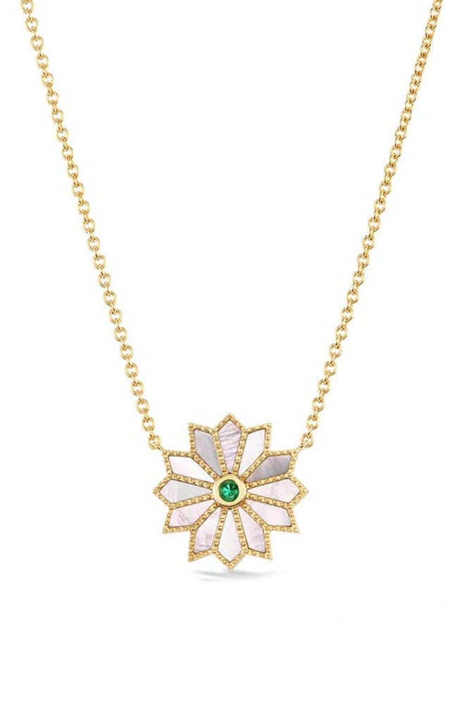 Orly Marcel Mini Sacred Flower Pendant Necklace in Green at Nordstrom