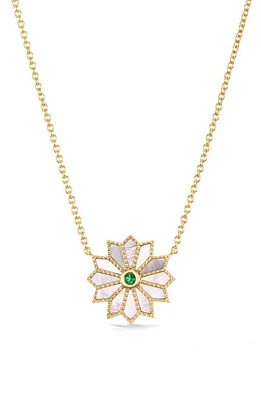 Orly Marcel Mini Sacred Flower Pendant Necklace in Green at Nordstrom