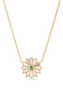 Orly Marcel Mini Sacred Flower Pendant Necklace in Green at Nordstrom