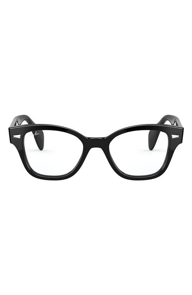 Ray-Ban 49mm Optical Glasses in Shiny Black at Nordstrom