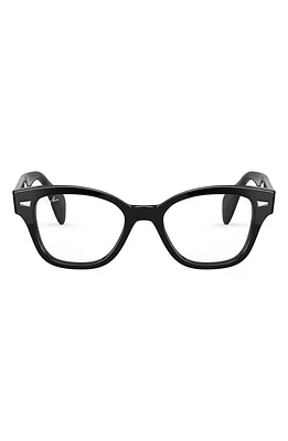 Ray-Ban 49mm Optical Glasses in Shiny Black at Nordstrom