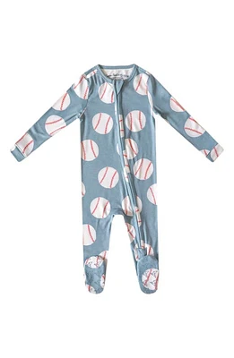 Copper Pearl Zip-Up Footie Pajamas Slugger at Nordstrom,