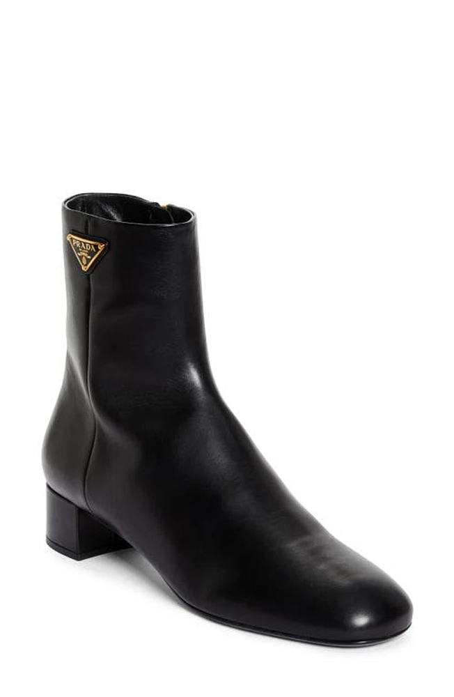 Prada Tronchetti Block Heel Bootie Nero at Nordstrom,