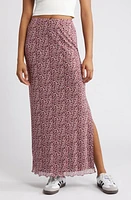 BP. Printed Mesh Maxi Skirt Print at Nordstrom,