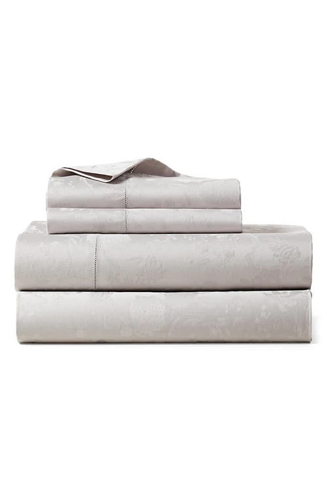 Ralph Lauren Bethany 350 Thread Count Organic Cotton Flat Sheet in Platinum at Nordstrom