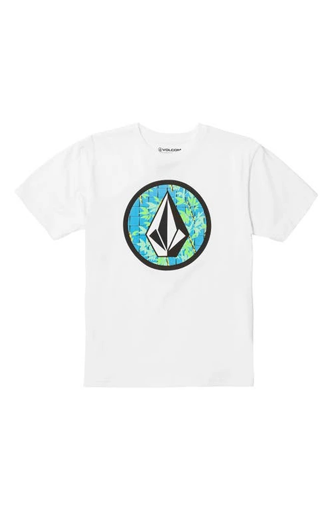 Volcom Kids' Circle Stone Graphic T-Shirt White at