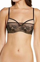 Skarlett Blue Straight Laced Underwire Balconette Bra Black/Nylon at Nordstrom,