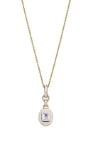 Cast The Stone Charm Necklace in Moonstone at Nordstrom, Size 18