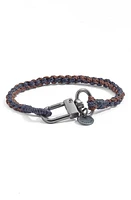 Caputo & Co. Men's Braided Two-Tone Bracelet in Dark Navy Combo at Nordstrom