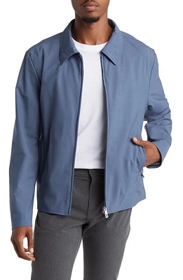 BOSS Hanry Wool Blend Jacket Open Blue at Nordstrom,