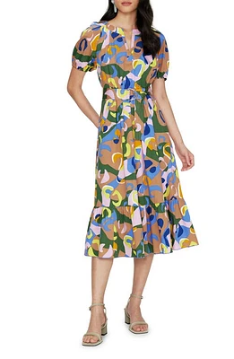 Diane von Furstenberg Lindy Belted Midi Dress Cloud Leopard at Nordstrom,