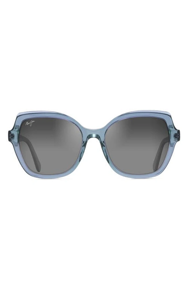 Maui Jim Mamane 55mm Polarized Butterfly Sunglasses in Teal at Nordstrom