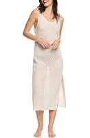 Roxy Beach Journey Sheer Cover-Up Midi Dress Tapioca at Nordstrom,