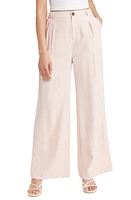 Open Edit Twill Wide Leg Trousers in Pink Peach at Nordstrom, Size Medium