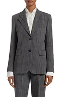 Golden Goose Single Breasted Mélange Virgin Wool Blend Blazer Grey/White at Nordstrom, Us